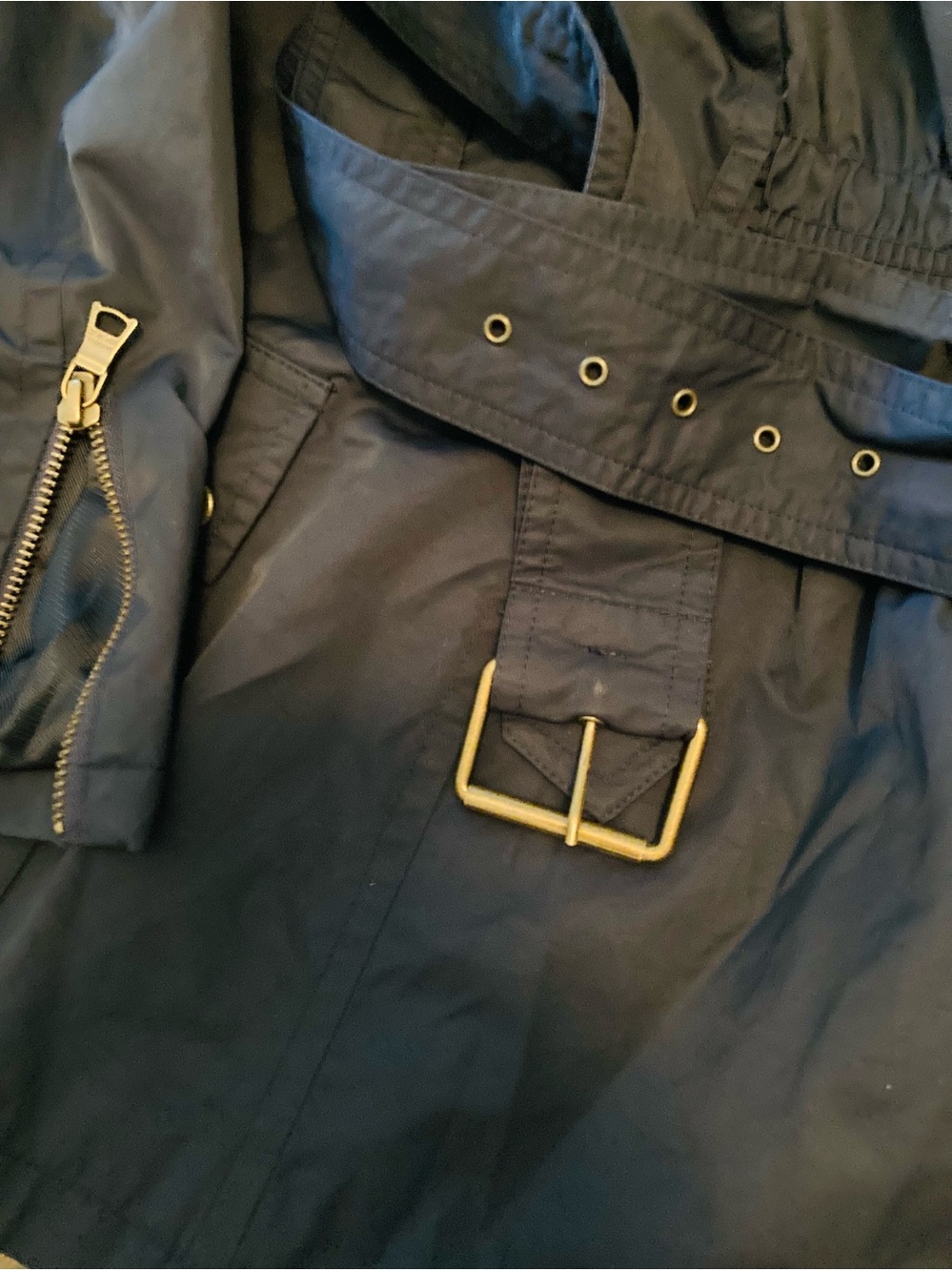 Banana Republic Dark Blue Field Jacket with Hideaway Hood Belt - Picture 11 of 16
